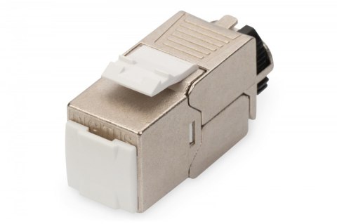 Digitus Moduł (gniazdo) Keystone RJ45 (8P8C) kat.6A, STP, ekranowany, stalowy, opaska czarna, beznarzędziowy