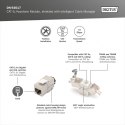 Digitus Moduł (gniazdo) Keystone RJ45 (8P8C) kat.6A, STP, ekranowany, stalowy, opaska czarna, beznarzędziowy