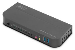 Digitus Przełącznik KVM DIGITUS 2 portowy HDMI 4K 60Hz 2xUSB audio IR