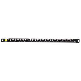 NETRACK Patch panel 19'' Netrack 24-porty kat. 6 FTP, 0,5U z półką