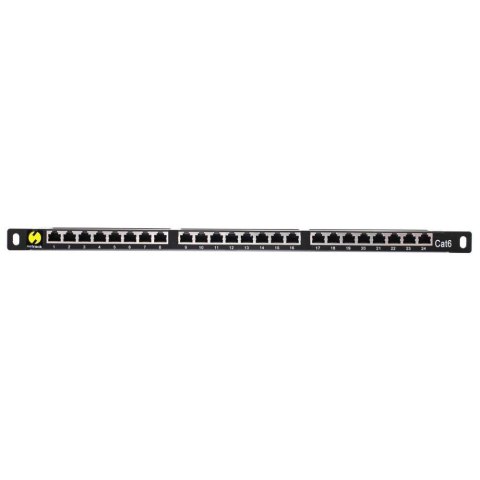 NETRACK Patch panel 19'' Netrack 24-porty kat. 6 FTP, 0,5U z półką