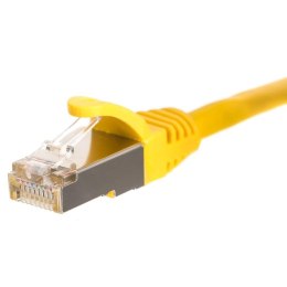 NETRACK Patchcord RJ45, Netrack osłonka zalewana, kat. 5e FTP/STP, 0,25m żółty