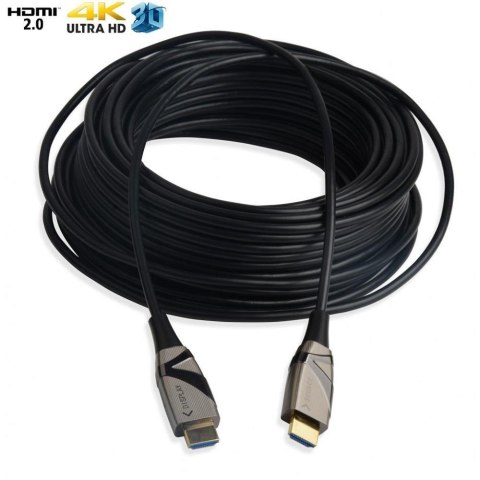 Techly Kabel optyczny HDMI Techly HDMI-HDMI 2.0 M/M Ethernet 3D 4K, 50m, czarny