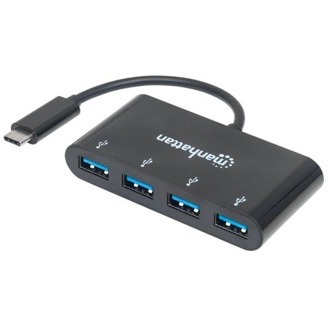 Manhattan Hub USB Manhattan 4-portowy 4xUSB-A, USB-C