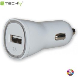 Techly Ładowarka samochodowa Techly USB 5V 1A biała