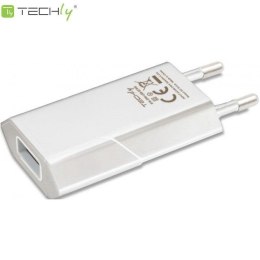 Techly Ładowarka sieciowa Techly USB 5V 1A biała