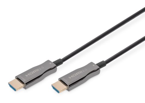 Digitus Kabel DIGITUS połączeniowy hybrydowy AOC HDMI 2.0 Premium High Speed Ethernet 4K60Hz UHD HDMI A/HDMI A M/M czarny 20m