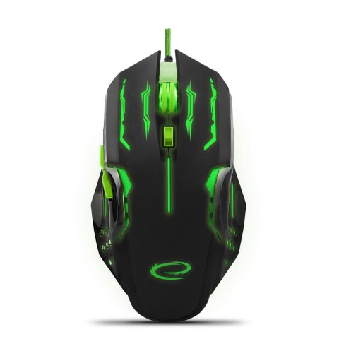 ESPERANZA Mysz przewodowa Esperanza MX403 Apache optyczna Gaming 6D USB zielono-czarna