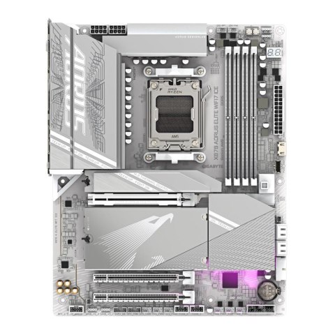 GIGABYTE Płyta Gigabyte X870 AORUS ELITE WIFI7 ICE /AMD X870/DDR5/SATA3/M.2/USB4/PCIe5.0/WiFi/BT/AM5/ATX