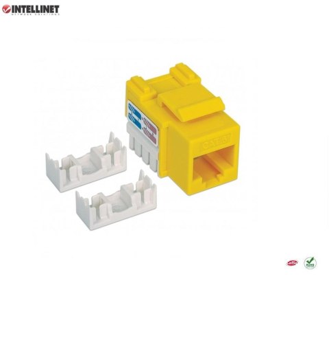 Intellinet Moduł Keystone Intellinet RJ45 UTP Cat.6, żółty