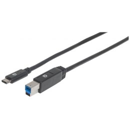 Manhattan Kabel Manhattan USB-C 3.1 / USB-B 3.0 M/M 2m czarny