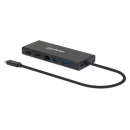 Manhattan Kabel adapter Manhattan USB-C Multiport do 2xHDMI/RJ45/2xUSB-A/USB-C PD