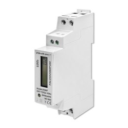 Qoltec Miernik zużycia enrgii Qoltec na szynę DIN | jednofazowy elektroniczny licznik | 230V | LCD | 2P | Slim