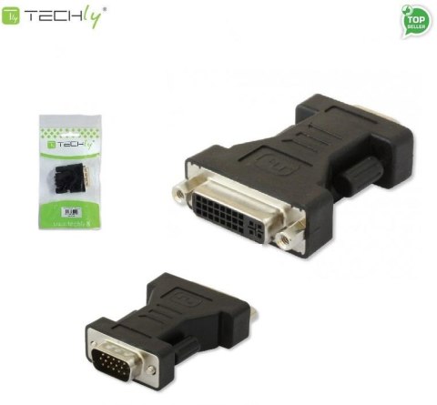 Techly Adapter Techly DVI-9100 DVI na VGA Ż/M, czarny IADAP