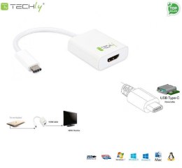 Techly Adapter Techly USB31-HDMI USB-C 3.1 na HDMI M/Ż, biały 0,15m IADAP