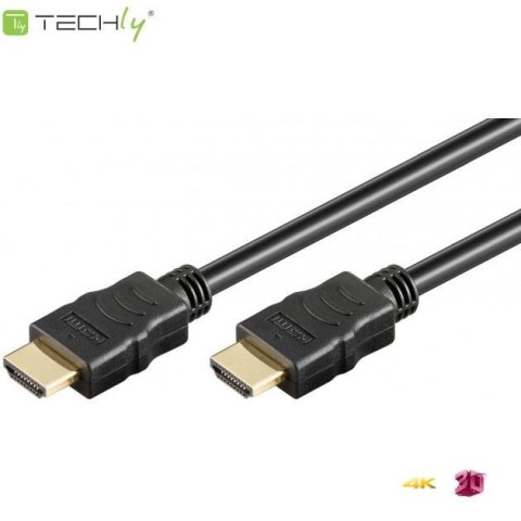 Techly Kabel HDMI Techly HDMI-HDMI M/M 1,4 Ethernet, ekranowany, 3D 4K, 15m, czarny