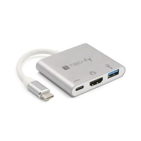 Techly Kabel adapter Techly USB-C Multiport / HDMI/USB-A 3.0/USB-C PD