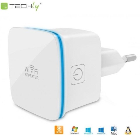 Techly Wzmacniacz sygnału Wi-Fi Techly N300 Wall-Plug