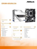 ASRock Płyta główna B760M-HDV/M.2 D4 s1700 2DDR4 DP/HDMI mATX