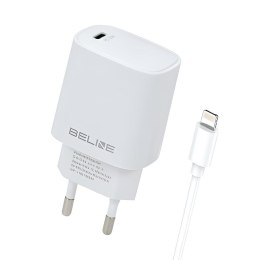 Beline Ładowarka sieciowa Beline 20W 1xUSB-C PD 3.0+kabel Lightning - biała