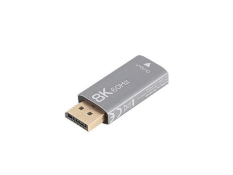 LANBERG Adapter Lanberg Displayport (M) -> HDMI (F) 8K srebrny