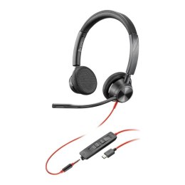 Poly Słuchawki z mikrofonem Poly Blackwire 3325 Stereo USB-C Headset + 3,5mm jack + adapter USB-C/A