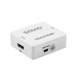 SAVIO Adapter/Konwerter VGA Savio CL-110 VGA (F)+minijack(F) - HDMI A/F Full HD/1080p 60Hz