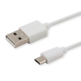 SAVIO Kabel USB 2.0 Savio CL-123 USB A (M) - micro USB B (M) 2,1A, 1m, biały