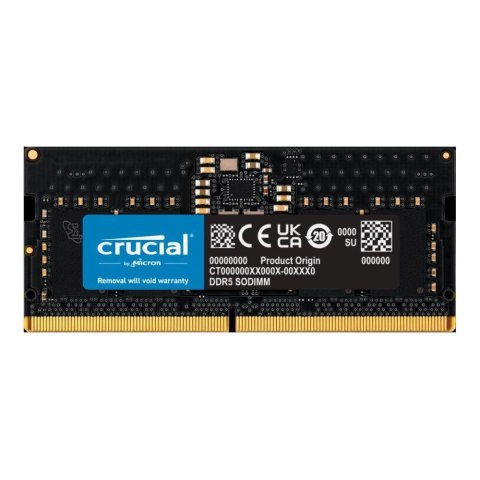 CRUCIAL Pamięć SODIMM DDR5 Crucial 16GB (1x16GB) 4800MHz CL40 1,1V