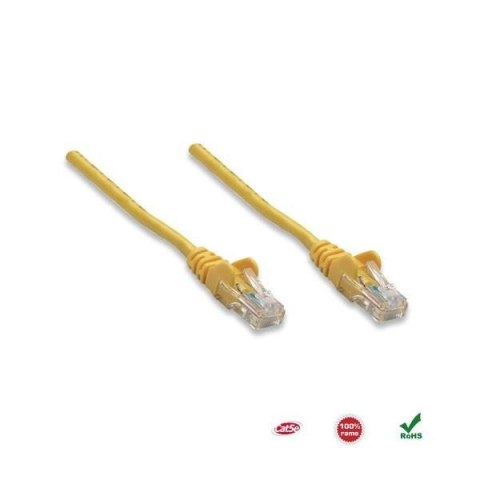 Intellinet PatchCord 100% miedź Intellinet Cat.5e UTP, 0,5m, żółty