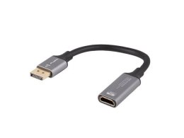 LANBERG Kabel adapter Lanberg Displayport (M) -> HDMI (F) 4K na kablu 20cm srebrny