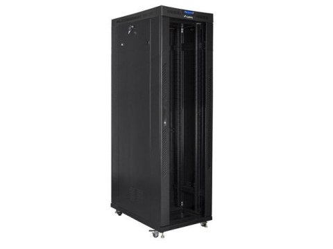 LANBERG Szafa instalacyjna Rack stojąca 19" 42U 600x1200 czarna drzwi szklane LCD Lanbeg (flat pack)