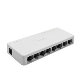 Qoltec Switch niezarządzalny Qoltec przełącznik sieciowy 8 x port RJ45 | 1000Mbps | Fast Ethernet | LAN