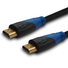 SAVIO Kabel HDMI Savio CL-02 1,5m, oplot nylonowy, złote końcówki,