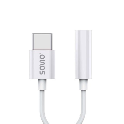 SAVIO Kabel adapter Savio AK-51 USB-C - Mini Jack 3,5mm (F), Huawei, Oppo, Xiaomi