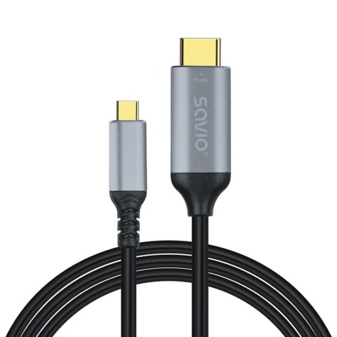 SAVIO Kabel adapter Savio CL-184 USB-C do HDMI v2.0b, 3m, miedź