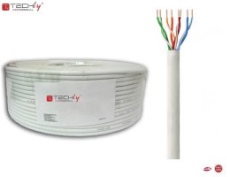 Techly Kabel instalacyjny TechlyPro skrętka Cat6 U/UTP linka 100m, 100% miedź, szary