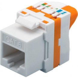 Techly Moduł Keystone Techly RJ45 U/UTP Cat.6 samozaciskowy biały