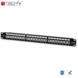 Techly Patch panel TechlyPro 24 STP Cat.6/6a, czarny