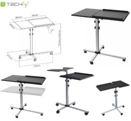 Techly Stolik prezentacyjny Techly do projektora/notebooka, mobilny czarny