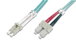 Digitus Kabel krosowy (patchcord) DIGITUS światłowodowy LC/SC, dplx, MM 50/125, OM3, LSOH, 1m, turkusowy