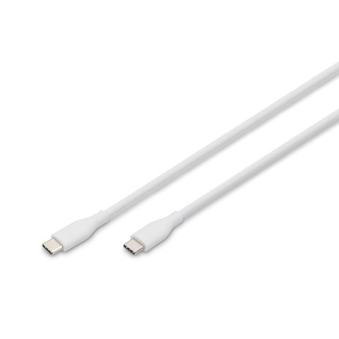 Digitus Kabel zasilający DIGITUS silikonowy USB-C - USB-C, USB 2.0 60W, 0,5m biały