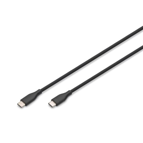 Digitus Kabel zasilający DIGITUS silikonowy USB-C - USB-C, USB 2.0 60W, 0,5m czarny