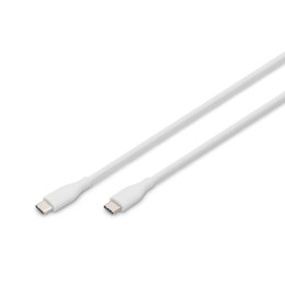 Digitus Kabel zasilający DIGITUS silikonowy USB-C - USB-C, USB 2.0 60W, 1m biały