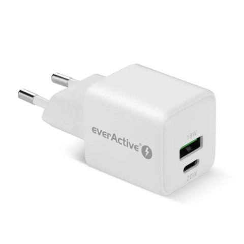 Everactive Ładowarka sieciowa everActive GaN SC-330 1x USB, 1x USB-C QC3.0 PD 20W