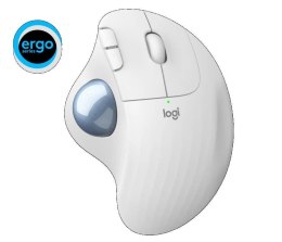 LOGITECH Mysz bezprzewodowa Logitech ERGO M575 ergonomiczna biała