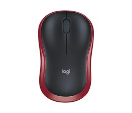 LOGITECH Mysz bezprzewodowa Logitech M185 optyczna czarno-czerwona