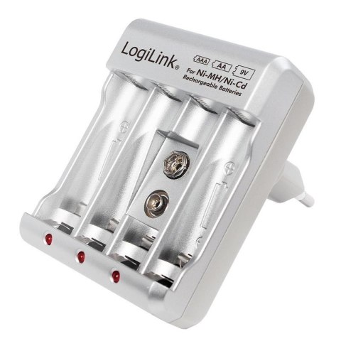 LogiLink Ładowarka akumulatorków LogiLink PA0168 Ni-MH / Ni-Cd AA / AAA / 9V