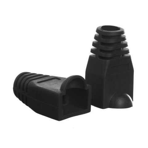 NETRACK Osłonka na wtyk RJ45 8p czarna (100 szt) Netrack