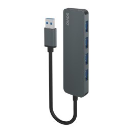 SAVIO HUB USB-C 3.1 SAVIO AK-57 z adapterem RJ-45 3-portowy